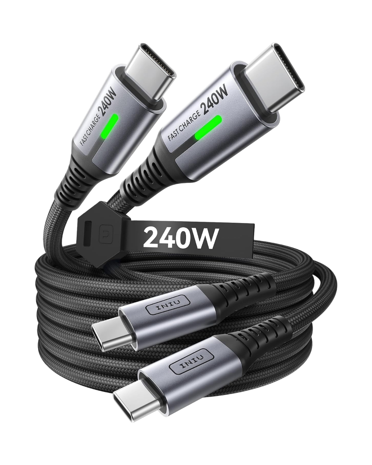 INIU USB C to USB C Cable (240W, 2-Pack)