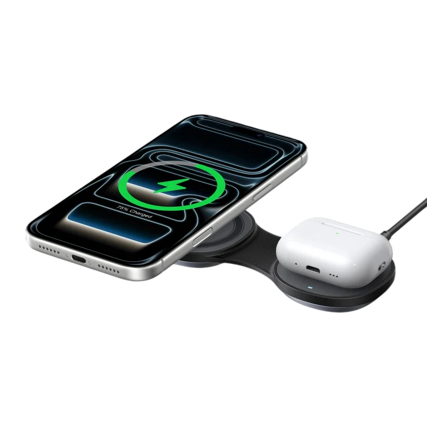 UGREEN MagFlow Qi2 2-in-1 Foldable Wireless Charger
